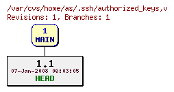 Revision graph of home/as/.ssh/authorized_keys